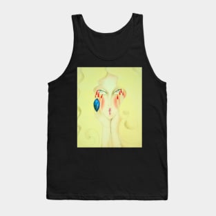 BLONDE FASHION 70S GIRL POSTER DRAWING Tank Top